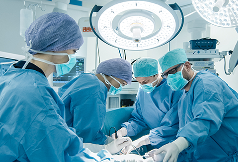 Doctors in operating room