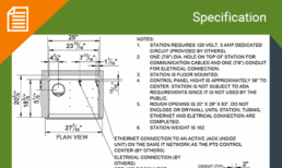 Station Compact Wall Recessed with Ethernet