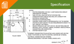 Station Compact Wall Recessed with Pedestal & Ethernet