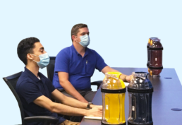 Two men in Pevco's on-site classroom