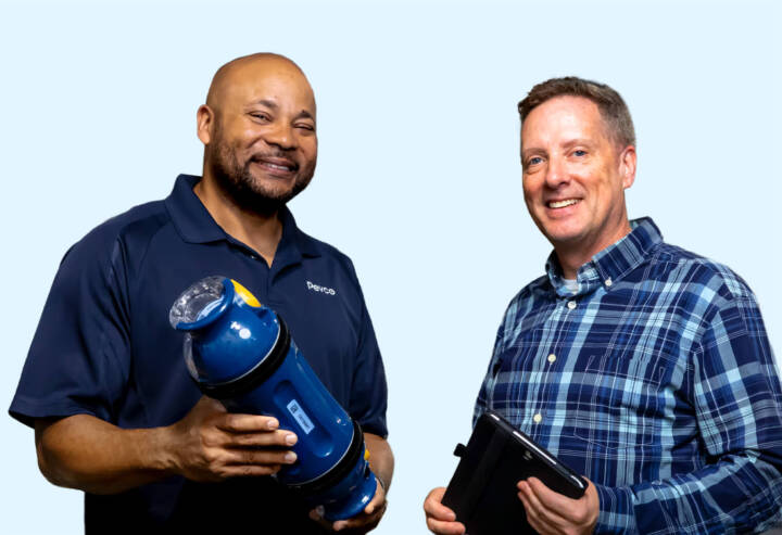 Two Pevco support team members